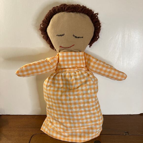 Vintage 70s Artisan Made Topsy Turvy Cloth Doll EUC - Picture 3 of 3
